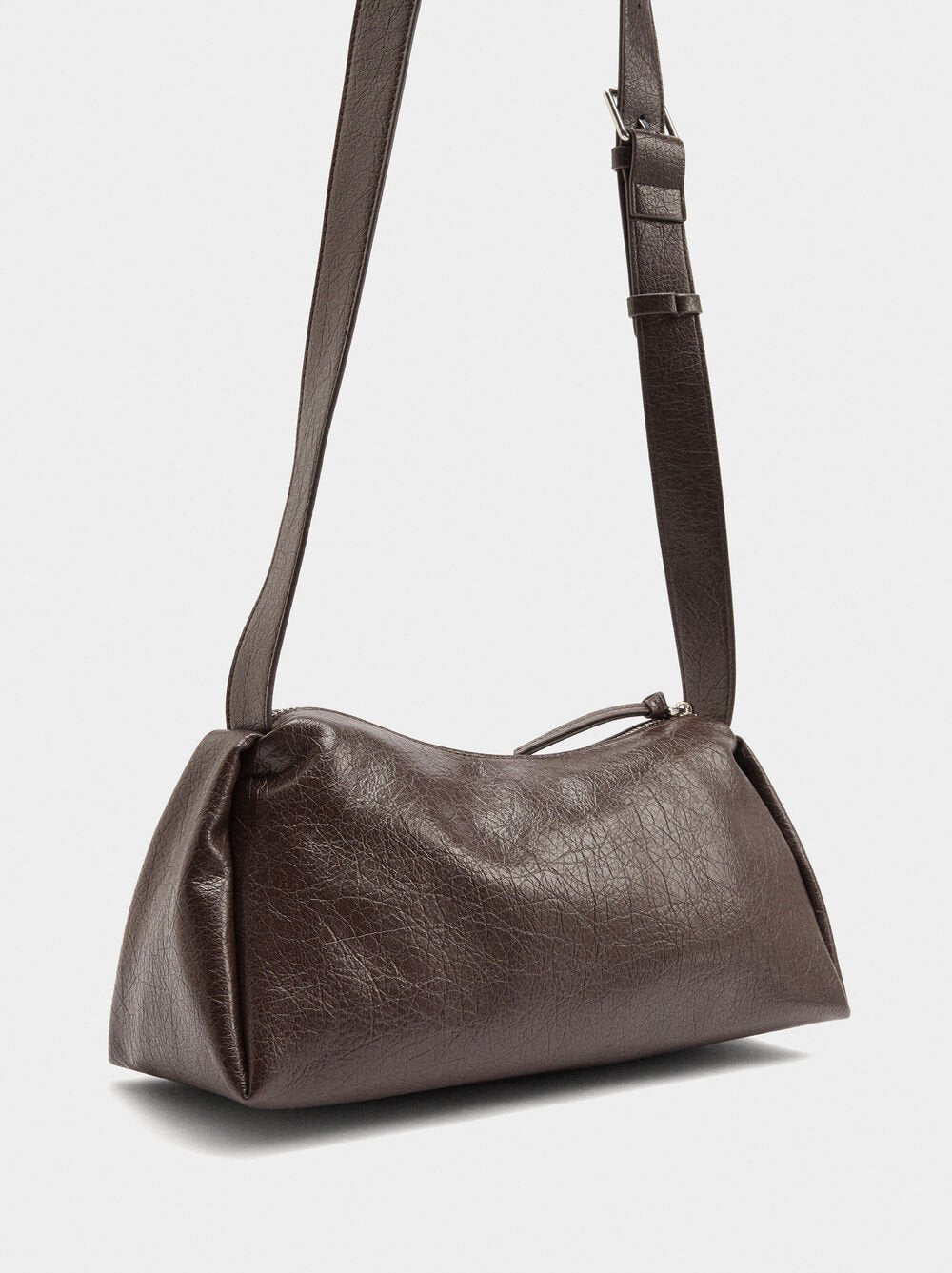 Mala tiracolo efeito craquelê