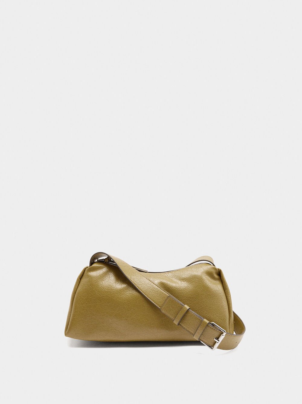 Mala tiracolo efeito craquelê