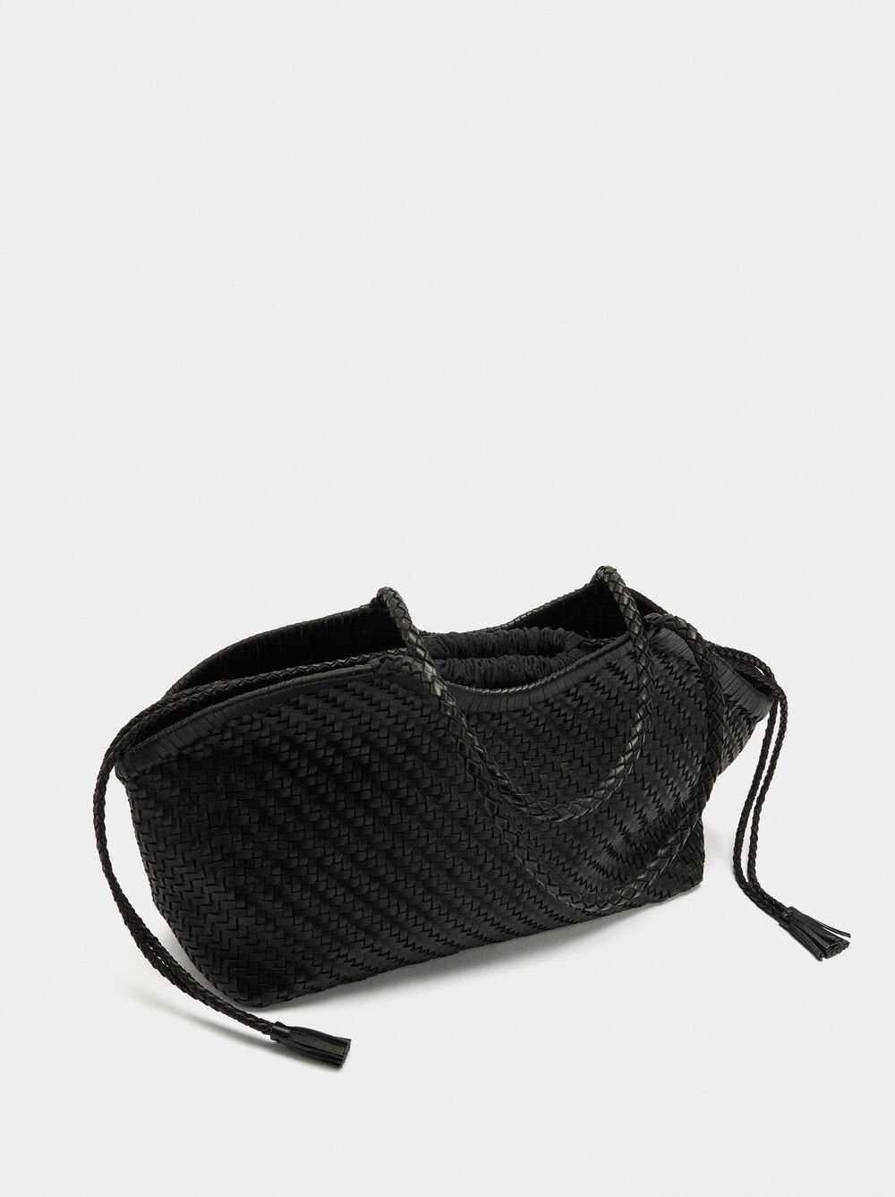 Mala shopper de pele entrançada