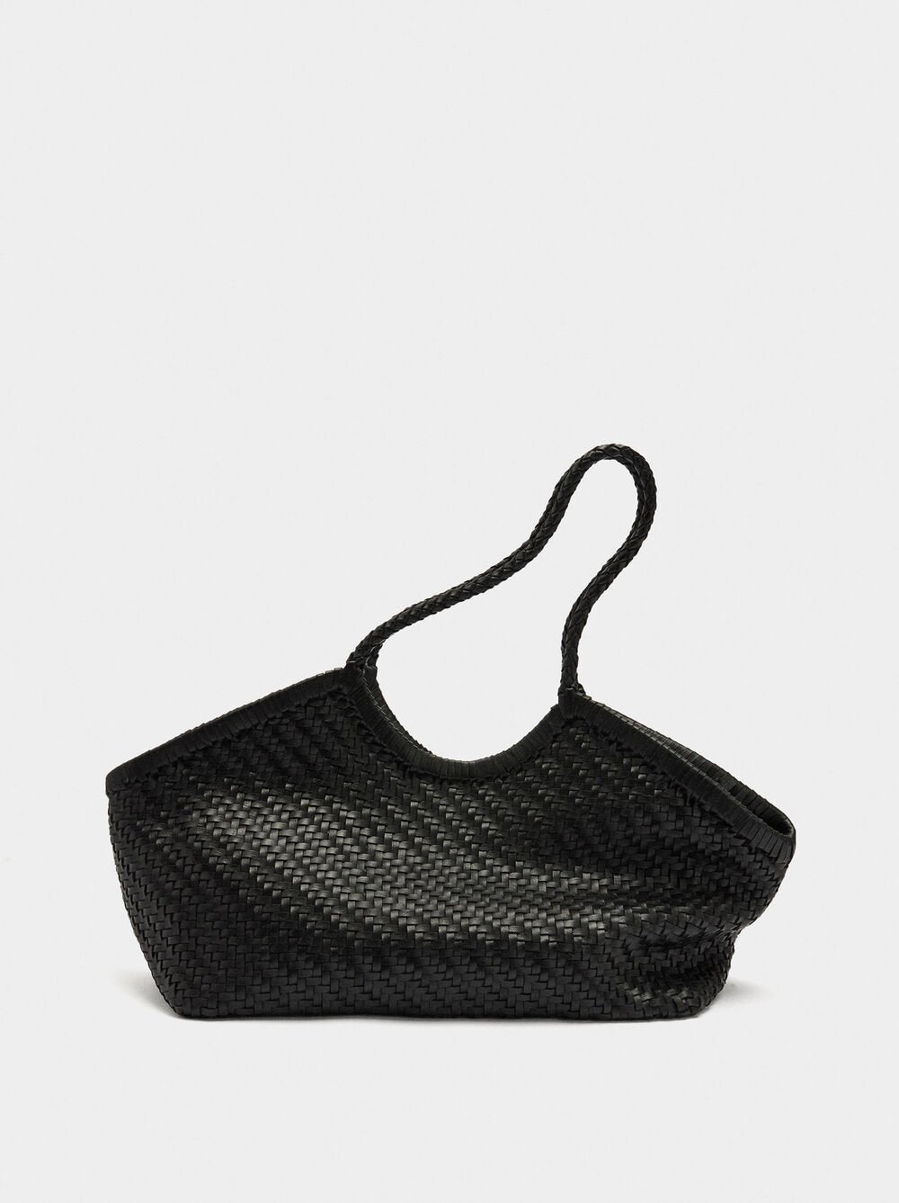 Mala shopper de pele entrançada