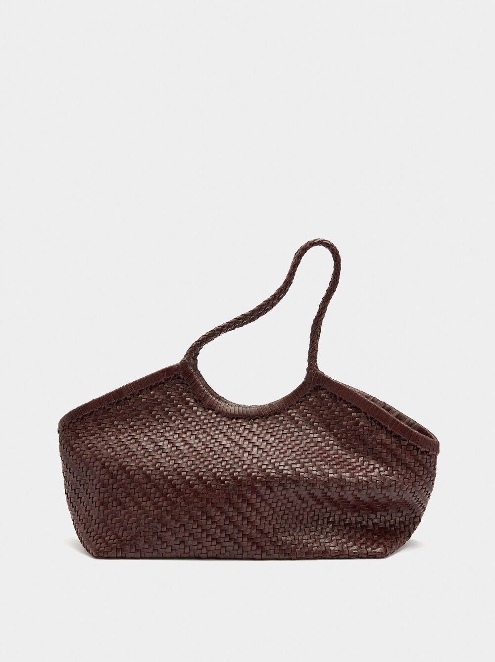 Mala shopper de pele entrançada