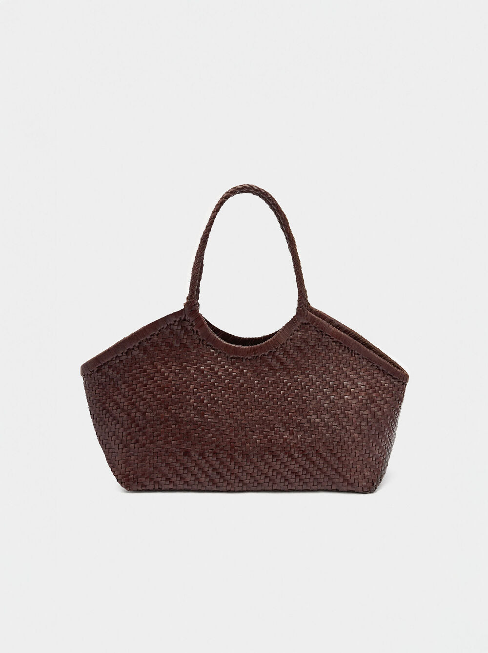 Mala shopper de pele entrançada