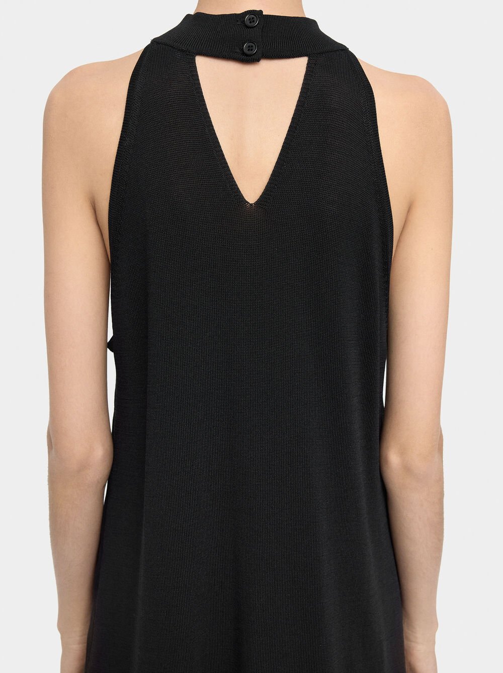 Vestido de malha assimétrico