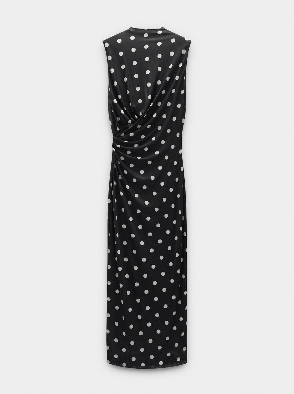 Vestido comprido de bolinhas