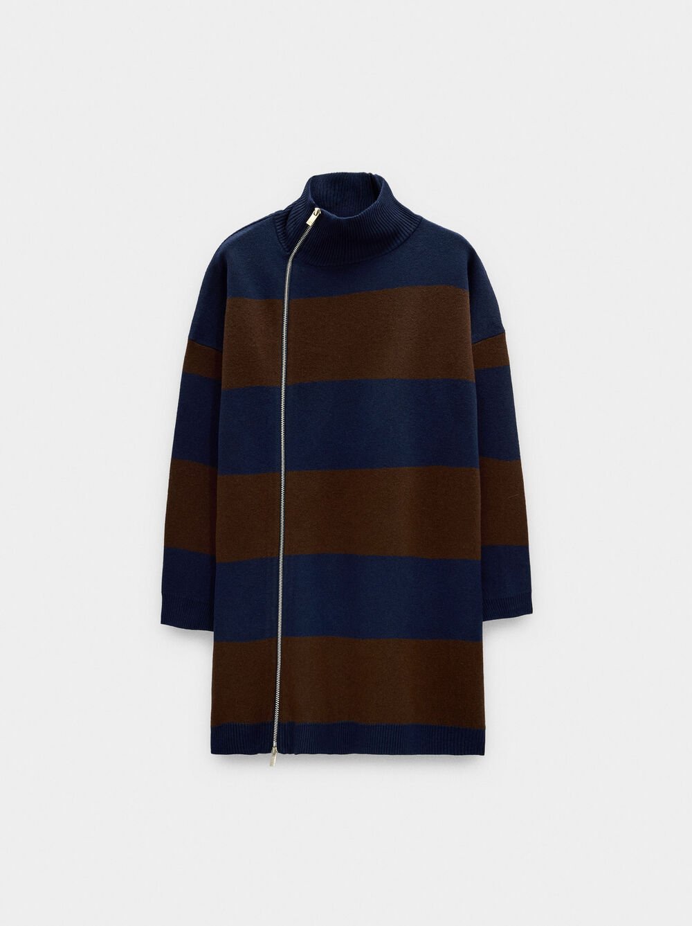 Vestido de malha às riscas