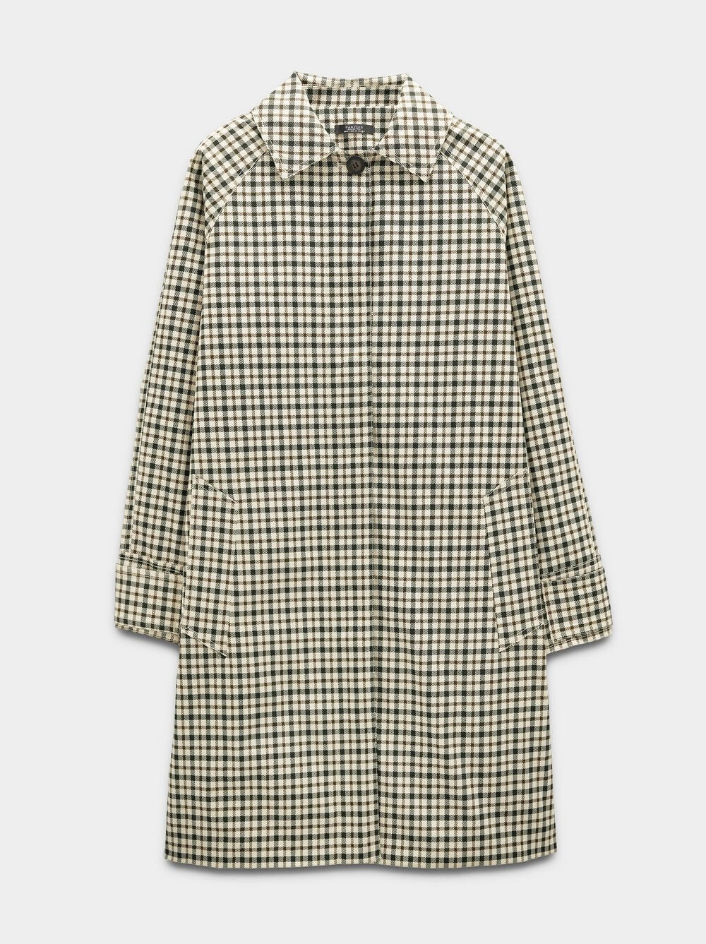 Parka estampado aos quadrados