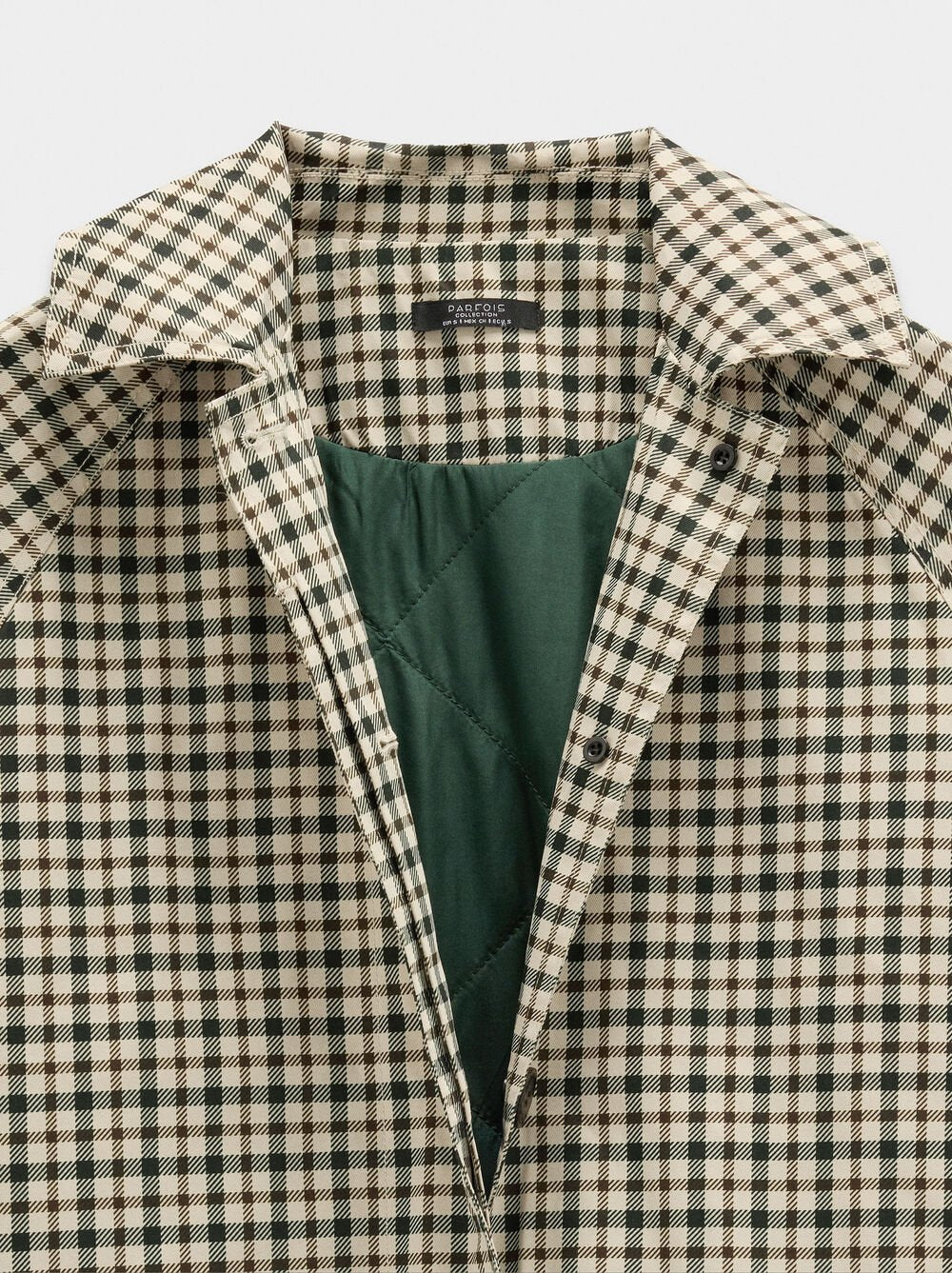 Parka estampado aos quadrados